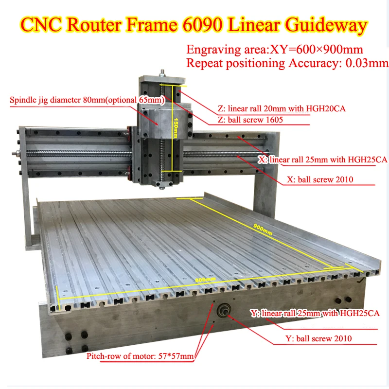 CNC Ruuteri Raami 6090 Automaatne Lineaarne Rööpmestik Raudtee Graveerija Graveerimine, Puurimine ja freespink DIY Puidust metallitööd - 0