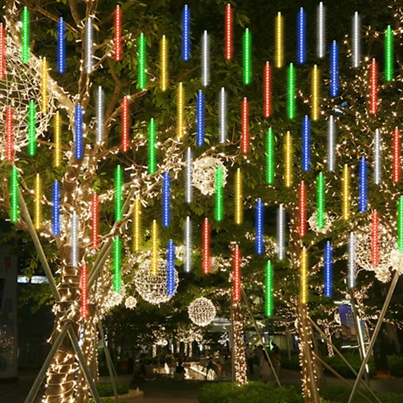 1/2/3/4 Tk Meteoor Dušš String LED Tuled Haldjas Aed Decor Väljas Christmas Tree Teenetemärgi Street Vanik Lamp Navidad Uus - 0
