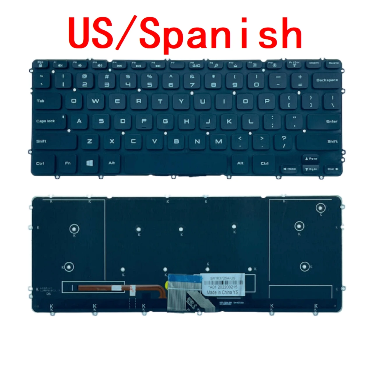 USA uus hispaania Sülearvuti Taustvalgustusega Klaviatuur Dell Precision M3800 XPS15 XPS 15-9530 15 9530 Notebook PC Asendamine - 0