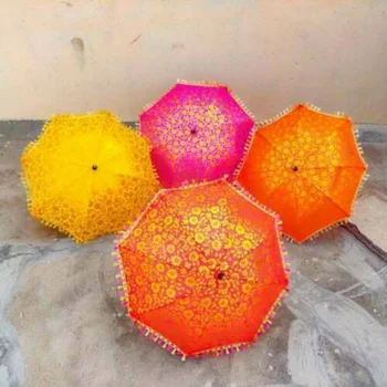 10 Tk Palju Hulgimüügi Palju Multi kavandatud India Pulm Vihmavari Vintage Päike Päikesevarjud Käsitöö Vihmavari India Kodu Kaunistamiseks