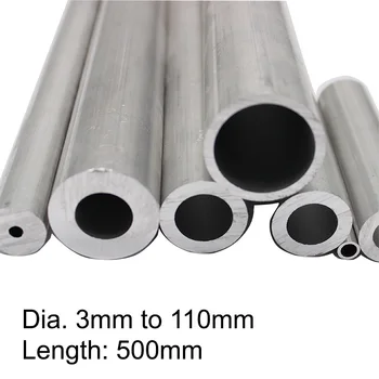 Alumiinium Ümar Toru 6061 Välimine Läbimõõt 3mm kuni 110mm Pikkus 500mm Kohandatud
