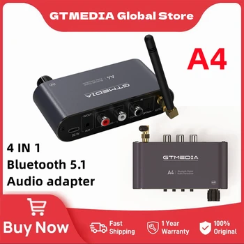 Bluetooth-5.1 Audio Vastuvõtja 3,5 MM AUX RCA Optiline Koaksiaal Digitaal-Analoogmuundur U-Disk Jack Stereo 15m Traadita Adapter