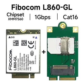 Fibocom L860 L860-GL Cat16 LTE FDD TDD 1Gbps DL Raku Moodul kiibistik Intel XMM 7560 LTE-Pro Windows 10 Linux