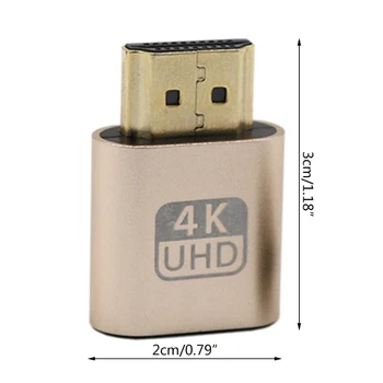 HDMI-ühilduvate Dummy Plug Virtuaalne Ekraan Emulaator Adapter DDC Edid Toetada 1920x1080P Sülearvuti videokaart ABCD