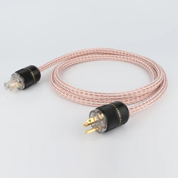 Hi-End AC Power Cable 15AWG HiFi Audiophile toitejuhe 24 nöörid OCC Vasest juhtmed 15AWG Hifi MEILE AC toitekaabel