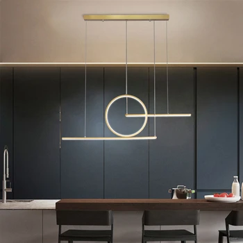 Kaasaegne minimalistlik lühter Led Black&Gold Värvi ring lühter eest elutuba Söögituba Kohvi kodu kaunistamiseks valgust