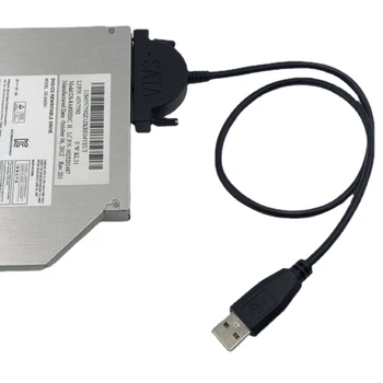Kuum 1tk USB 2.0 Mini Sata II 7+6 13Pin Adapter Sülearvuti CD/DVD ROM Kahe Drive Converter Kaabel Kruvid Püsiv Stiil