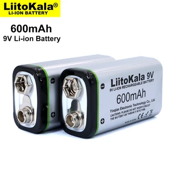 LiitoKala 600mAh 9V Li-ion 6F22 9V Akut, Mikrofoni Multimeeter RC Mänguasjad Temperatuuril Relv