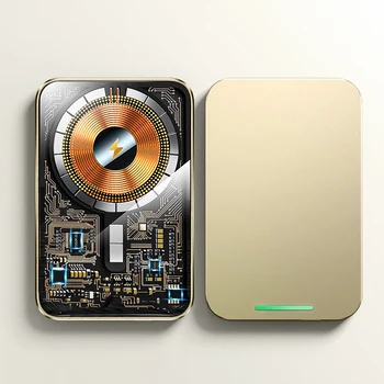 MacSafe Power Bank Läbipaistev Magnet Wireless Mini Slim Portable Powerbank Koosseisuvälised Abiteenistujad Aku iPhone 12 13 14