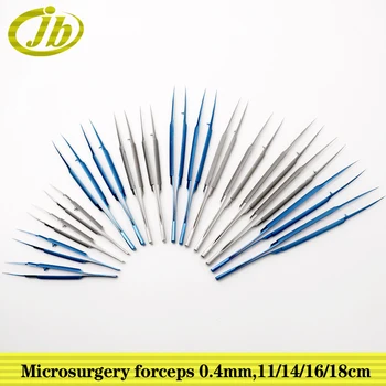 Microsurgery tangid roostevabast terasest 11/14/16/18cm kirurgiline tegutsevad vahend meditsiinilise kudede tangid 0.4 mm