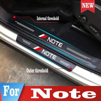 Näiteks Nissan Note Auto Ukse Lävepakk Kaitse Kleebised Lohistama Plaat Guard Pedaali Kate Sisekujundus Decor Läve Kleebised Stiil Accessorie