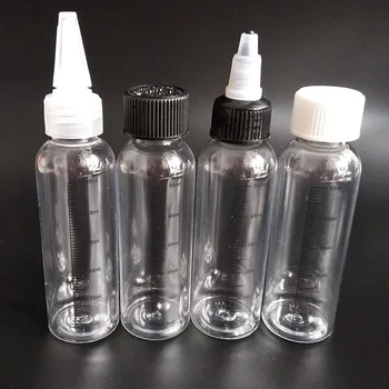 Plastikust Korduvtäidetavaid Pudel PET 60ml Vedeliku mõõtmiseks Pudeli Lõpetamist Skaala Vee Pudel Childproof Twist-Off Korgid