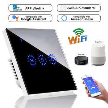 Smart Leibkonna WiFi Smart Touch Lüliti Alexa Google ' i Kodu Smart Home 170-240V EL Standard Seina Nuppu Töötleja