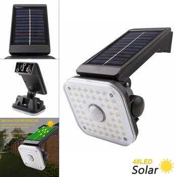 Super Ere LED Solar Lamp Aed Valgus PIR Liikumisandur Veekindel Pööratav Solar Powered LED seinavalgusti 3 Transpordiliikide