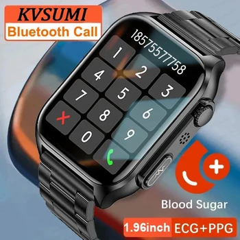 Veresuhkru Smart Watch Mehed Bluetooth Kõne Kell Südame Löögisagedus, vererõhk, Vere Hapniku EKG+PPG Health Monitor smartwatch Mehed