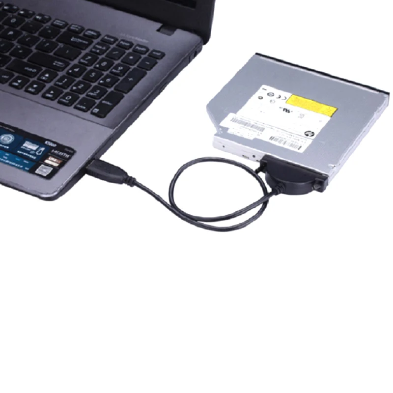 Kuum 1tk USB 2.0 Mini Sata II 7+6 13Pin Adapter Sülearvuti CD/DVD ROM Kahe Drive Converter Kaabel Kruvid Püsiv Stiil - 1