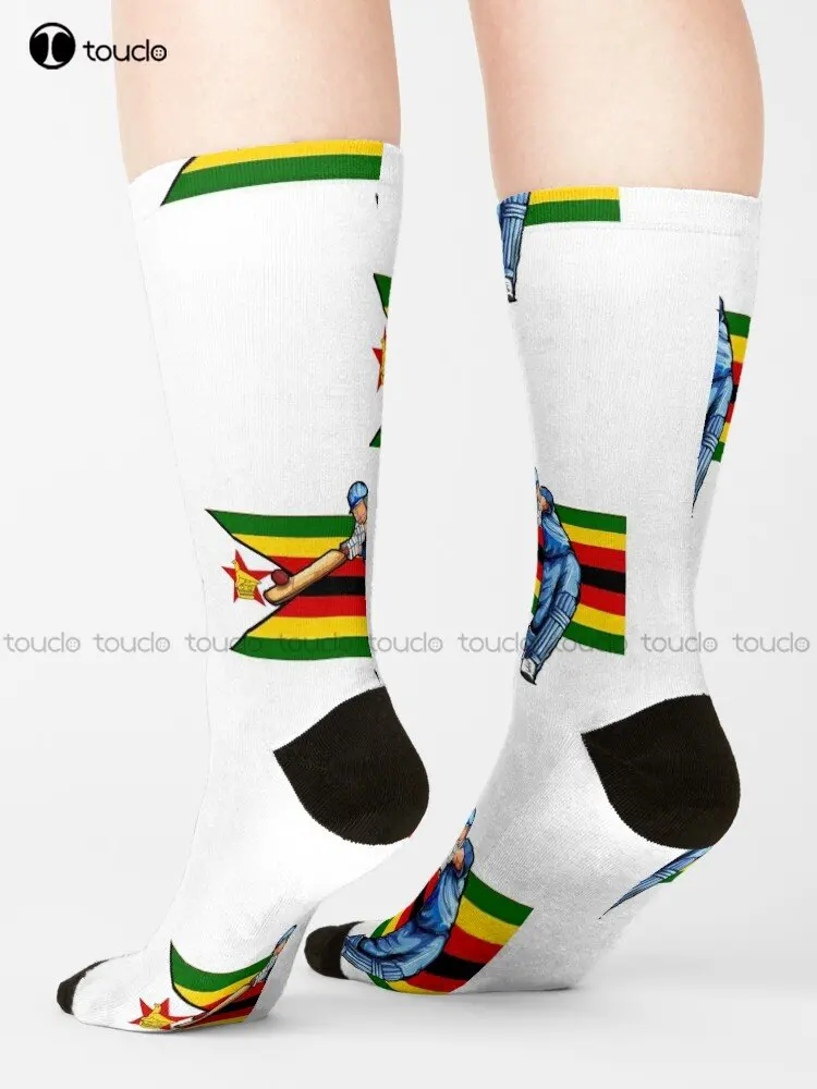 Zimbabwe Kriket Sokid Jalgrattasõit Sokid Personaliseeritud Custom Unisex Täiskasvanud Teismeliste Noorte Sokid Street Rula Sokid Kohandatud Kingitus Naljakas - 1