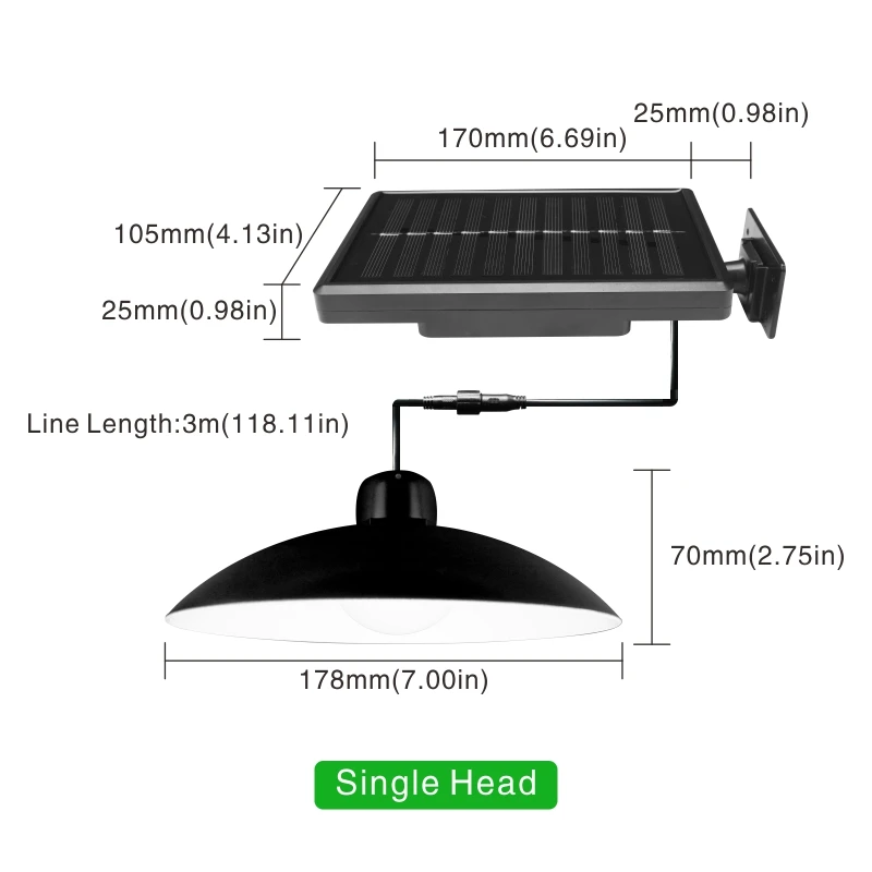 LED Solar Ripats Lamp 3M Kaabel Päikese Heita Tuled koos puldiga Päikese-Aed Valgus Väljas Veekindel Terrass Teenetemärgi - 1