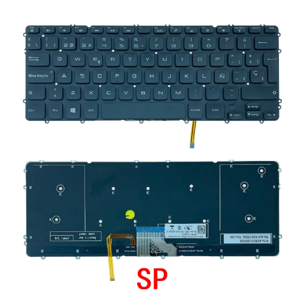 USA uus hispaania Sülearvuti Taustvalgustusega Klaviatuur Dell Precision M3800 XPS15 XPS 15-9530 15 9530 Notebook PC Asendamine - 2