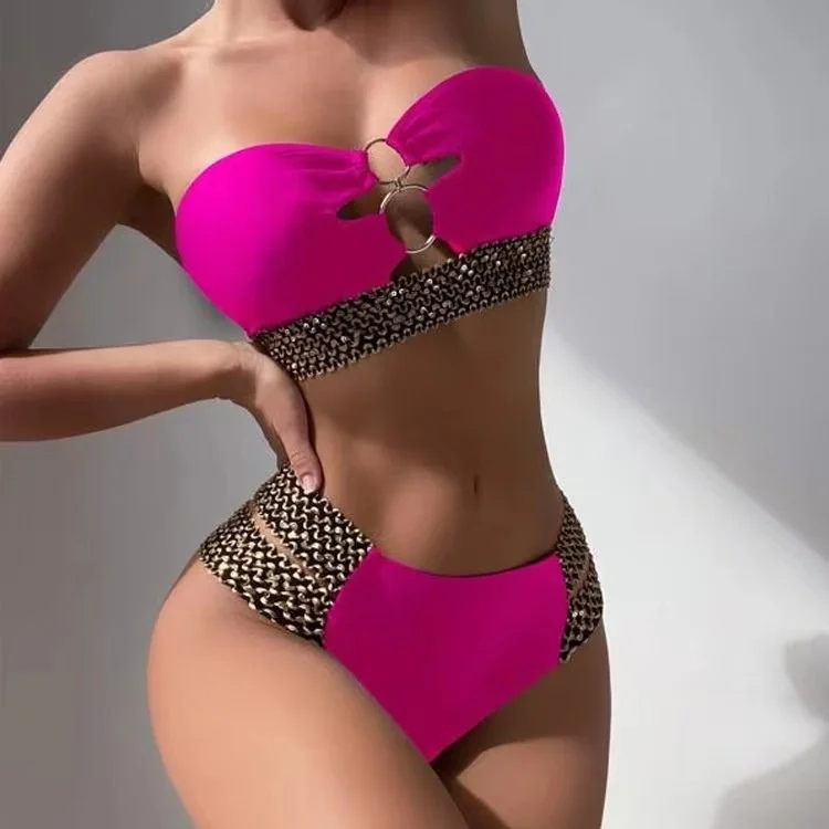 2023 uus kandmise naiste ins-stiilis seksikas cut-out beach Bikiinid swiming disainer luksus trikoo naistele rihmad - 2