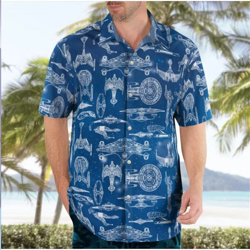 Rock Kiss 3D Beach Hawaiian 2022 Suvel Anime Särk, Lühikese Varrukaga Särk Streetwear Liiga 5XL Camisa Sotsiaalne Chemise Homme - 3