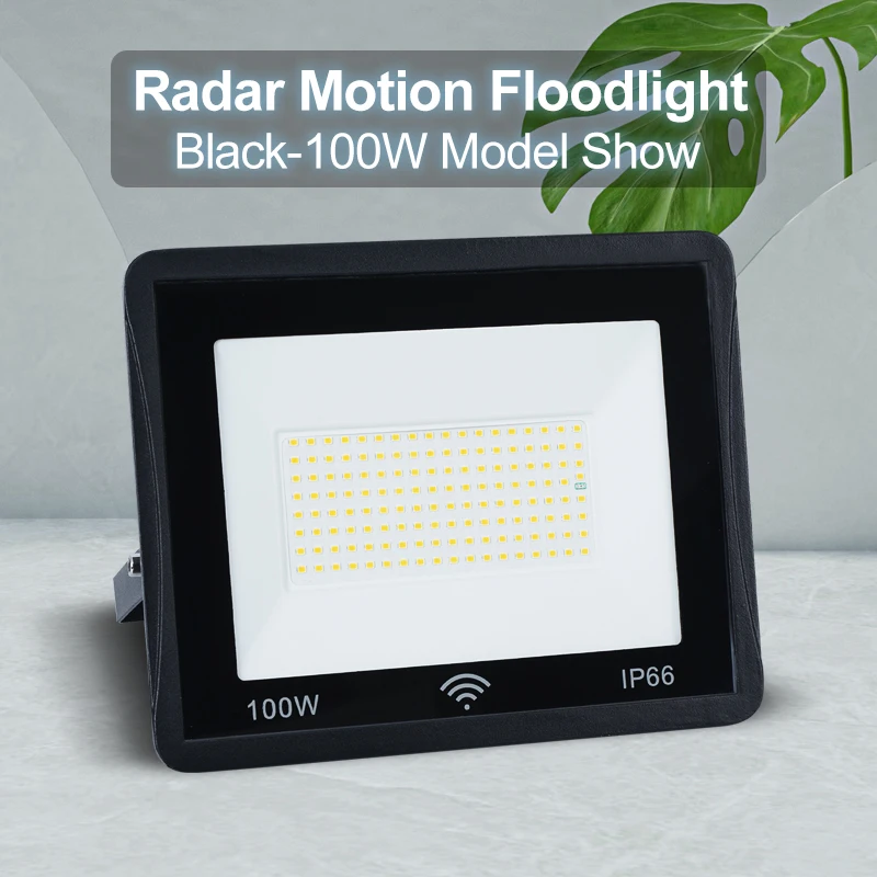 LED Tulvaprožektor koos Radariga Liikumisandur 100W 50W 30W 20W Veekindel välisvalgustuse Auto kuluv Aeg Valguse Andur Seina Lamp - 4