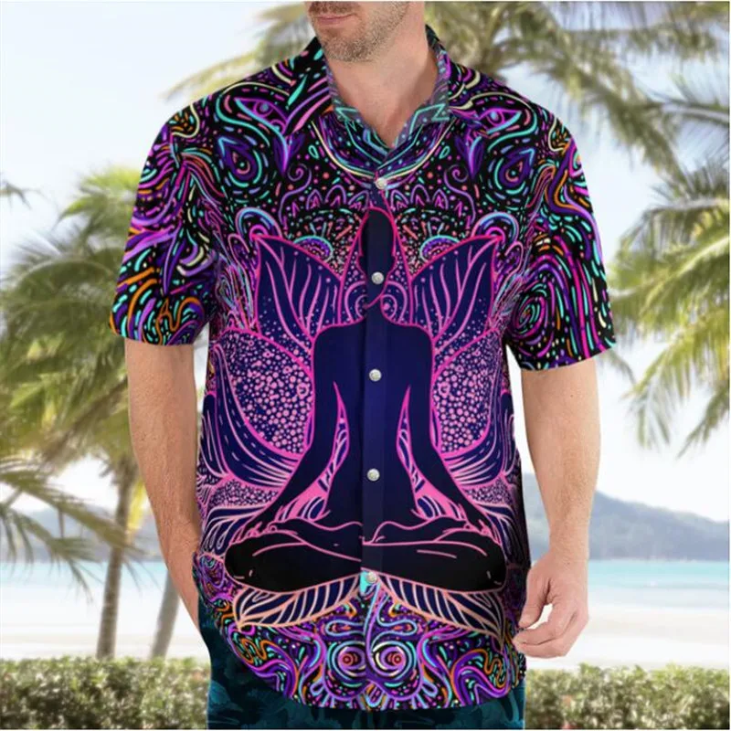 Rock Kiss 3D Beach Hawaiian 2022 Suvel Anime Särk, Lühikese Varrukaga Särk Streetwear Liiga 5XL Camisa Sotsiaalne Chemise Homme - 4