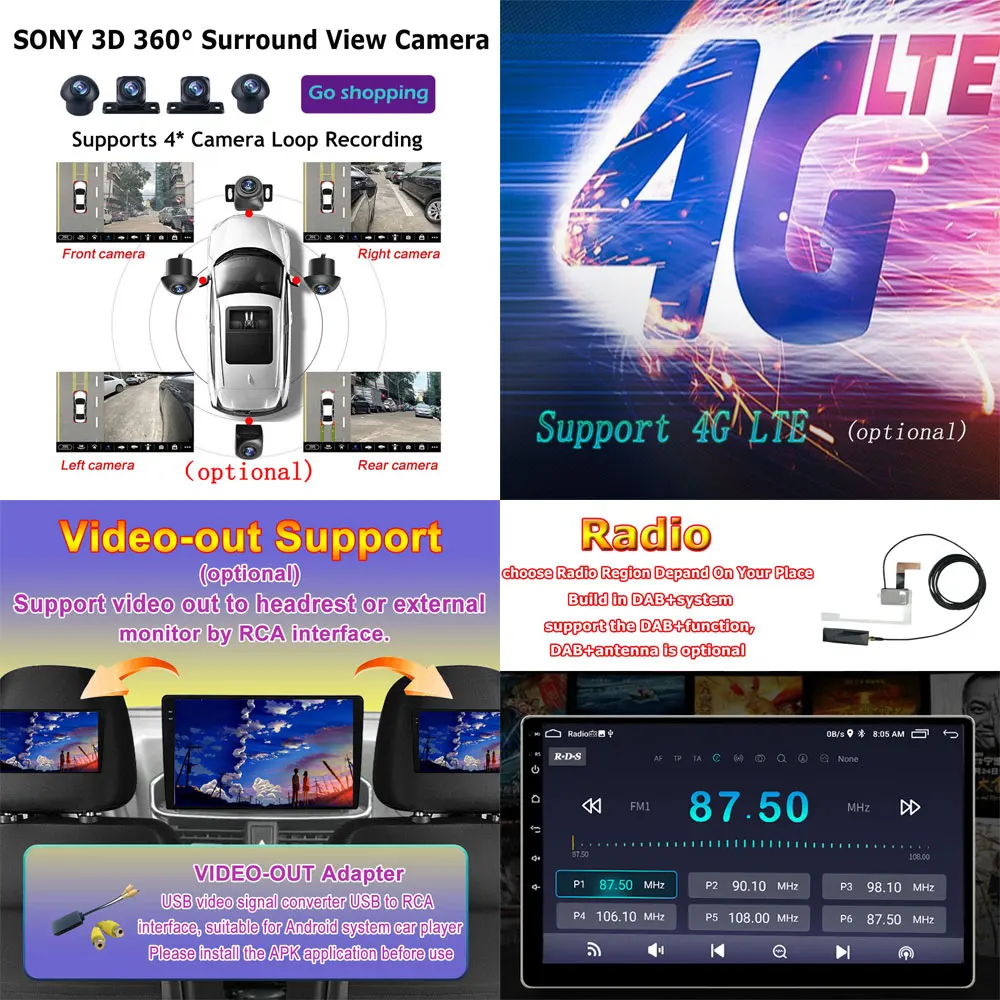 Android 13 Carplay 5G WIFI Auto Raadio Multimeedia Hyundai Elantra Avante I35 2011-2016 Navigatsiooni BT Video, GPS DSP 4G Lte - 4