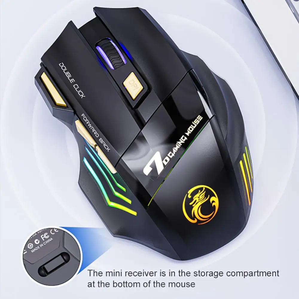 1~5TK Laetav Juhtmeta Hiir Gamer Gaming Mouse Arvuti Ergonoomilised Mause Koos Taustvalgustuse RGB Vaikne Hiirte Jaoks - 4