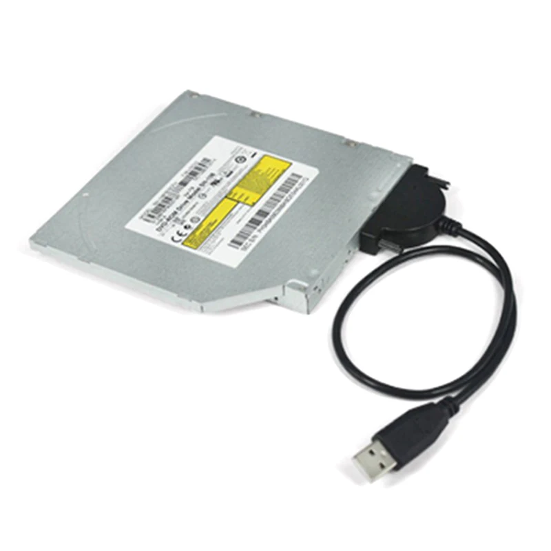 Kuum 1tk USB 2.0 Mini Sata II 7+6 13Pin Adapter Sülearvuti CD/DVD ROM Kahe Drive Converter Kaabel Kruvid Püsiv Stiil - 5