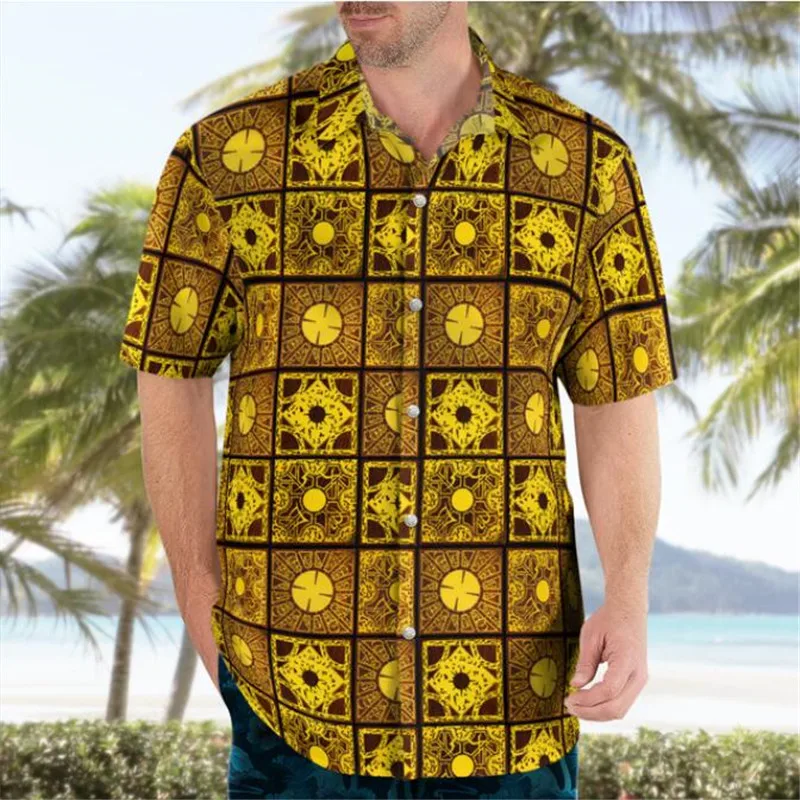 Rock Kiss 3D Beach Hawaiian 2022 Suvel Anime Särk, Lühikese Varrukaga Särk Streetwear Liiga 5XL Camisa Sotsiaalne Chemise Homme - 5